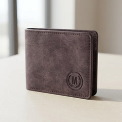 M-Design Soft Leather Bifold Wallet for Men Black