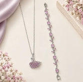 Swan Necklace With Tulip Bracelet