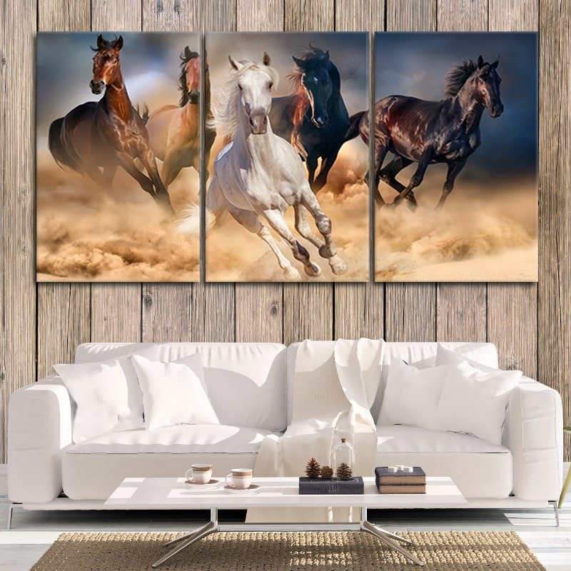 3 Pc Horse Wall Décor Photo Tiles | High Quality
