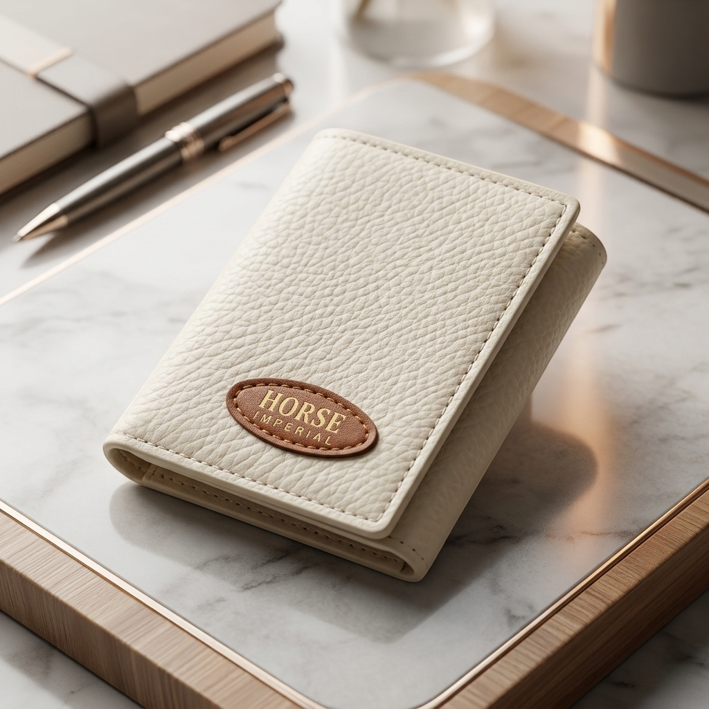 Horse Imperial Premium Tri-Fold Wallet – 10 Card Slots | Dual Cash Pockets - Beige