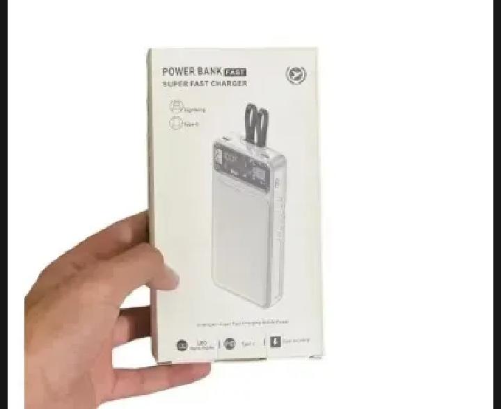 20,000mAh Fast Charging Power Bank with Built-in Dual Charging Cables | 20W PD | LED Display