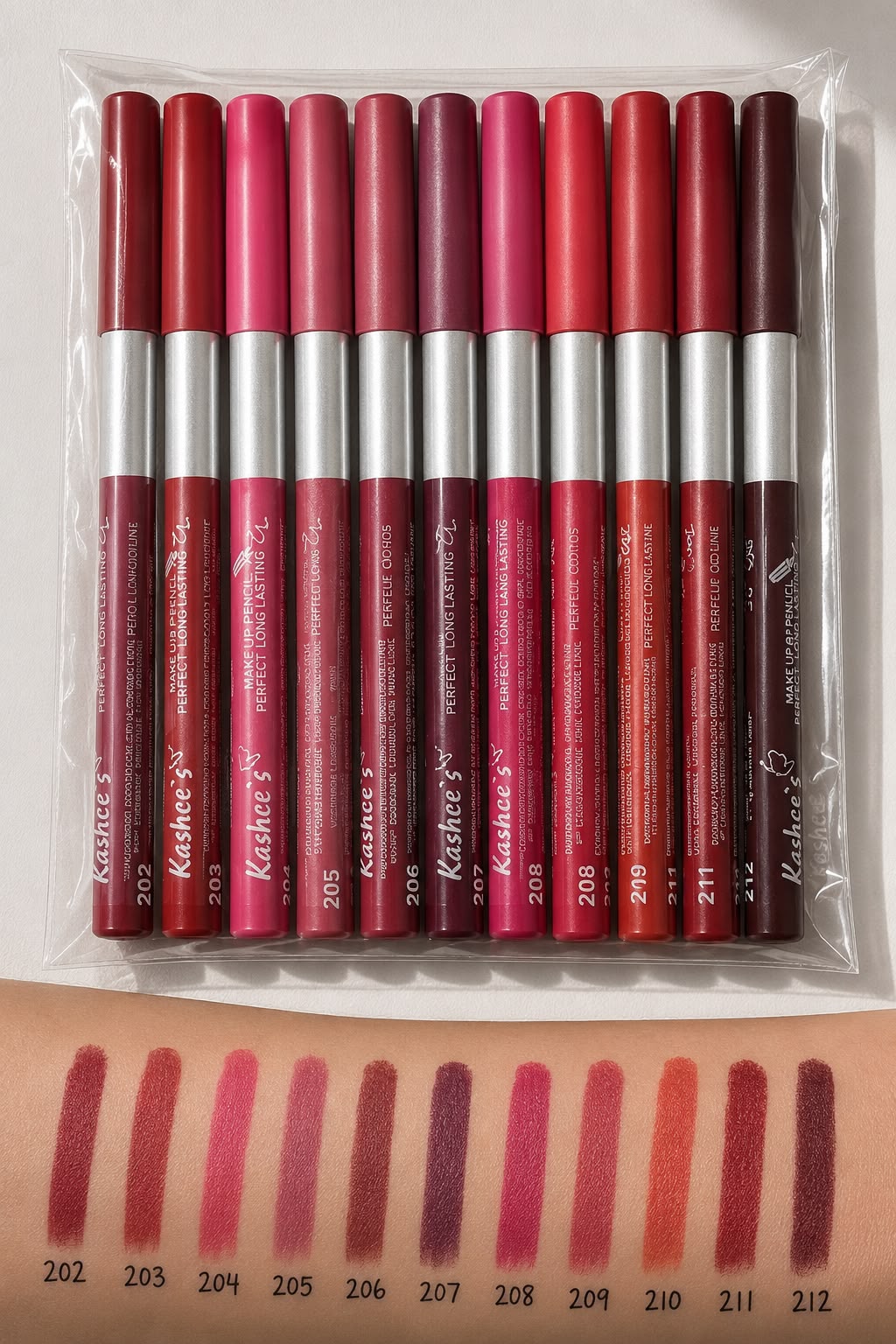 Kashee's High Pigmented Smooth Lipstick - Creamy Formula Designed For Bold Even Color Lip Definition And Long-Lasting Wear - Shades Of Nude (Pack of 12)