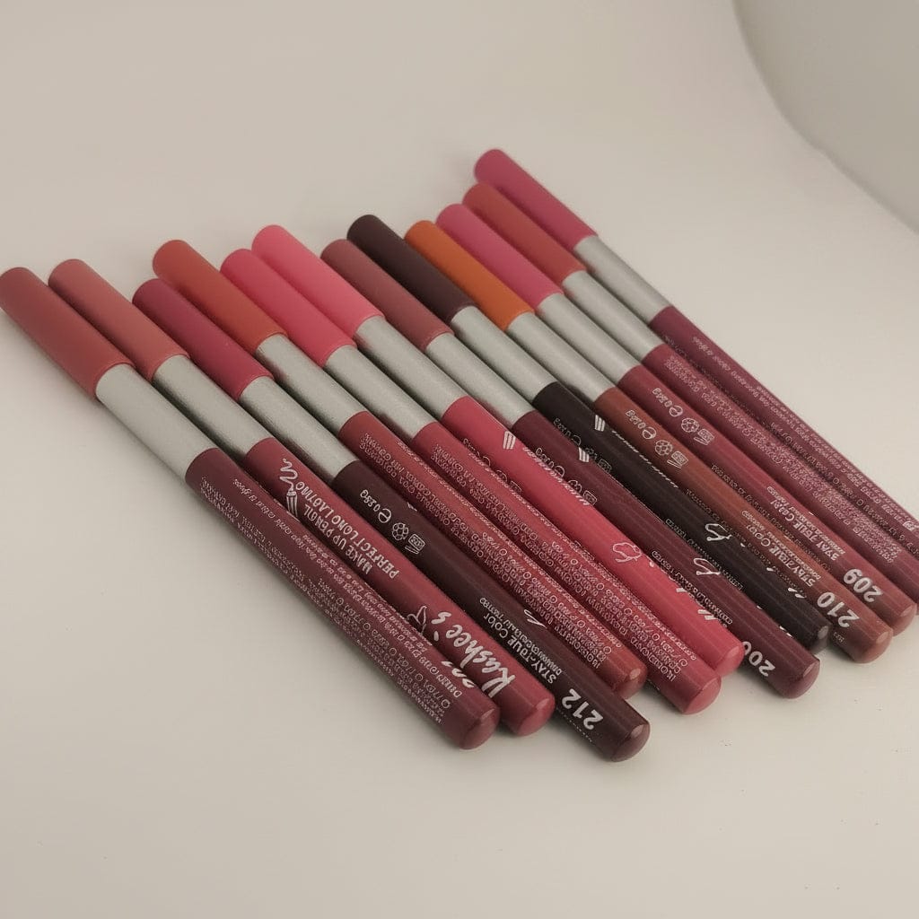 Kashee's High Pigmented Smooth Lipstick - Creamy Formula Designed For Bold Even Color Lip Definition And Long-Lasting Wear - Shades Of Nude (Pack of 12)
