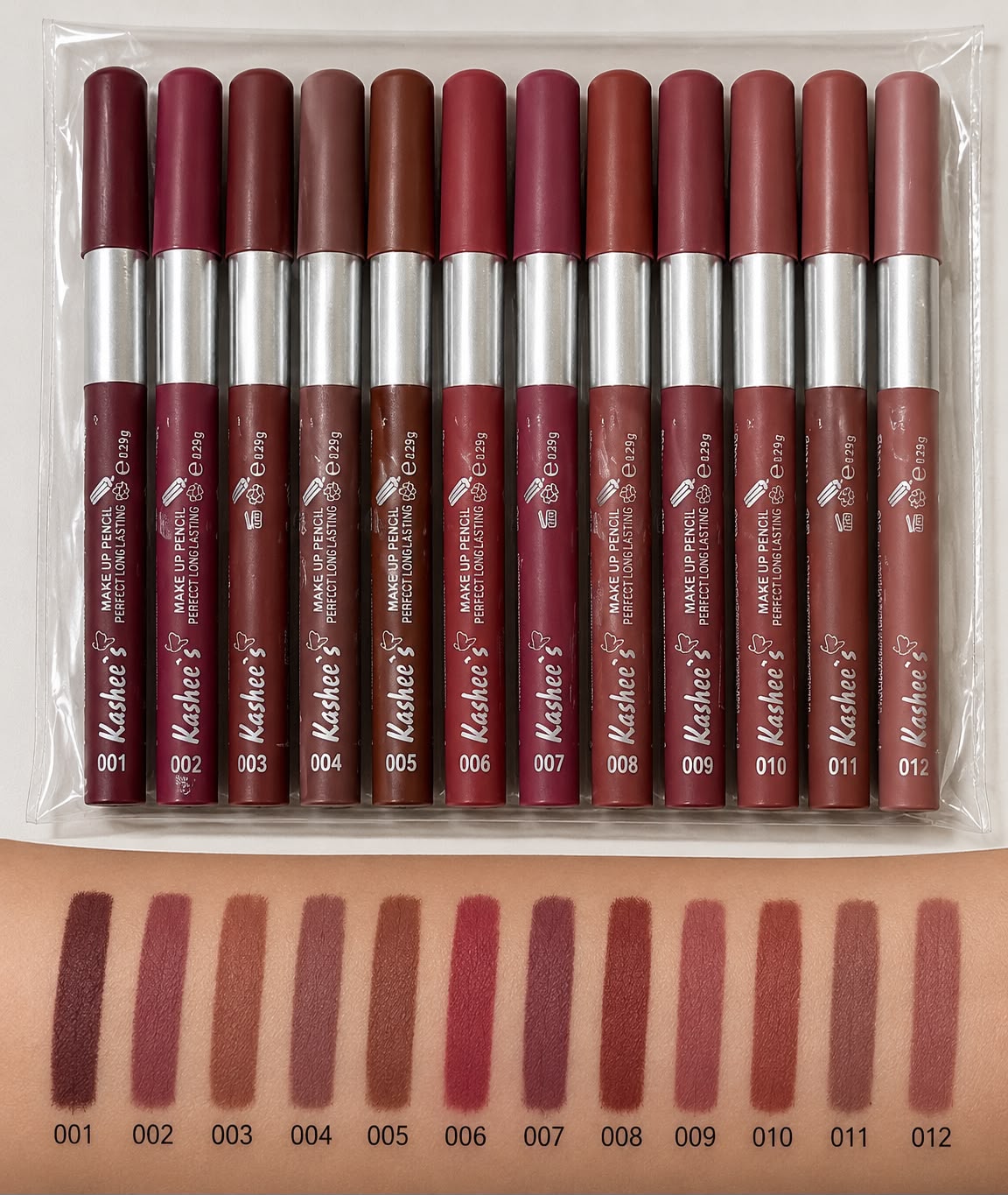 Kashee's High Pigmented Smooth Lipstick - Creamy Formula Designed For Bold Even Color Lip Definition And Long-Lasting Wear - Shades Of Nude (Pack of 12)