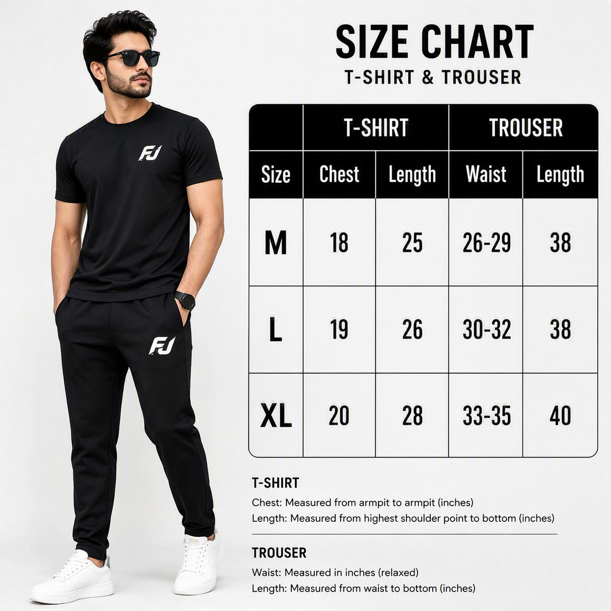 Premium Micro Men’s Tracksuit Angel Print – Comfortable Sportswear | Gym & Workout Suit - Black Extra Large